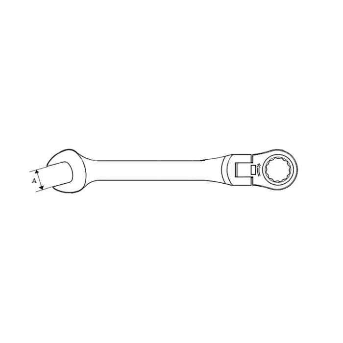 3103 : Flexible Head Ratchet Wrench 8-17 mm